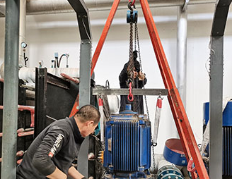 水泵维修拆除手拉葫芦的使用方法